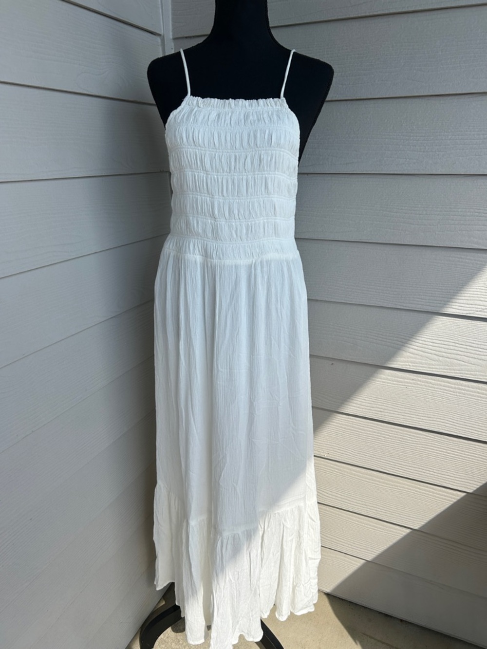 NWT Z SUPPLY Jazmin off white maxi spaghetti strap bohemian dress. Size Large.